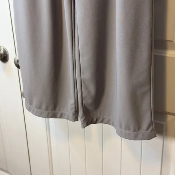 Halara Wide Leg Size M Pleated Trousers High Waist Flowy Dress Pants Taupe Grey - Picture 6 of 11